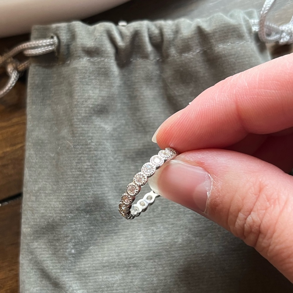 Sterling silver eternity band .925